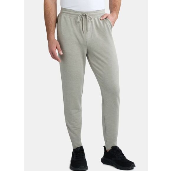 NEW NWT Taupe Mens Sz 3XL (48-50) Elastic Waist Stretchy Jogger Pants Pockets - Picture 1 of 4